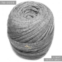 ไหมผ้า (T-shirt yarn) สีเทายีนส์อ่อน (Light Denim Gray)