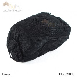 ไหมพรม คอตต้อน แบมบู สีดำ (Black)