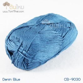 ไหมพรม คอตต้อน แบมบู สีน้ำเงินยีนส์ (Denim Blue Jean)
