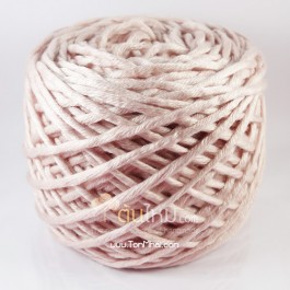 ไหมพรม คอตตอน เพิร์ล เบจชมพูเผือกเมทัลลิค (Pearl Cotton - Pale Metallic Pink)