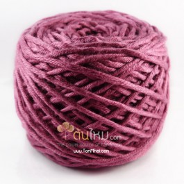 ไหมพรม คอตตอน เพิร์ล ม่วงกะปิ (Pearl Cotton - Shrimp Paste - Kapi Purple)