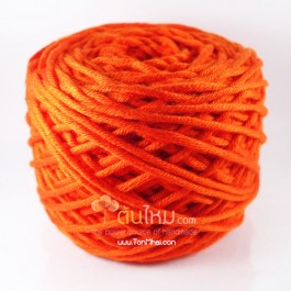 ไหมพรม คอตตอน เพิร์ล ส้มสด (Pearl Cotton - Orange)