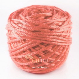 ไหมพรม คอตตอน เพิร์ล ส้มอิฐอมแดงอ่อน (Pearl Cotton - Light Brick Orange)