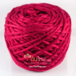 ไหมพรม คอตตอน เพิร์ล แดงเชอรี่ (Pearl Cotton - Cherry Red)