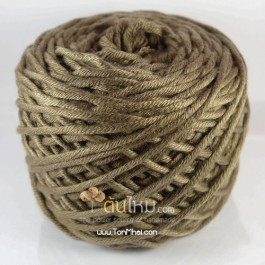 ไหมพรม คอตตอน เพิร์ล น้ำตาลกากีอมทอง (Pearl Cotton - Golden Khaki Brown)
