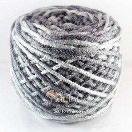 ไหมพรม คอตตอน เพิร์ล เทา/เงินไล่สี (Silver Gray Gradient)