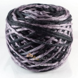 ไหมพรม คอตตอน เพิร์ล ดำ/เทามืด (Black/Dark Gray – Men's Favorite)