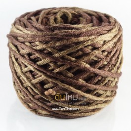 ไหมพรม คอตตอน เพิร์ล น้ำตาลมืด/เข้ม กาแฟเอสเปรสโซ่เข้ม (Dark Espresso Coffee – Deep/Dark Brown Gradient)