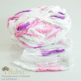 ไหมตาข่ายอุด้ง ขาว-ชมพูหวาน-ม่วง (Sweet Girly)