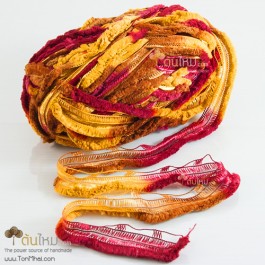 ไหมตาข่ายอุด้ง น้ำตาล-ทอง-ทับทิม (Golden Brown Ruby)