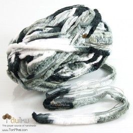 ไหมตาข่ายอุด้ง ขาว-เทา-ดำ (Classic White-Grey-Black)