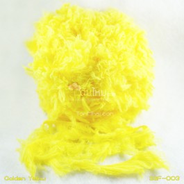 ไหมพรมขนเฟอร์ ซิลค์กี้ ซอฟท์ (Silky Soft Fur) สีเหลืองทอง (Golden Yellow)