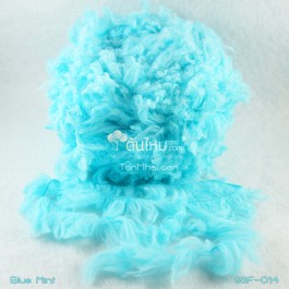 ไหมพรมขนเฟอร์ ซิลค์กี้ ซอฟท์ (Silky Soft Fur) สีฟ้าใส-ฟ้ามิ๊นท์ (Blue Mint)