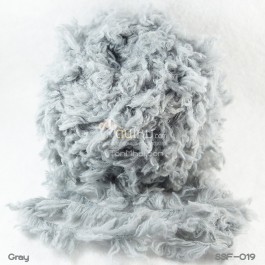 ไหมพรมขนเฟอร์ ซิลค์กี้ ซอฟท์ (Silky Soft Fur) สีเทา (Gray)