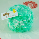 ไหมพรม สโนว์วี่ คริสตัล ขาว-เขียวหยก White-Jade Wink