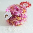 ไหมพรม สโนว์วี่ คริสตัล ขาว-ชมพูเข้มจี๊ด-เหลืองจี๊ด