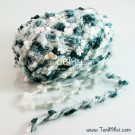 ไหมพรมฟลอร่า สีมรกตฟลอร่า เขียวมรกต-เขียวอ่อน-ขาว (Green Emerald Flora)