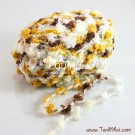 ไหมพรมฟลอร่า สีช๊อกโก้บานาน่าฟลอร่า เหลืองอ่อน-เหลืองทอง-น้ำตาลช๊อก-ขาว (Choco Banana Flora)