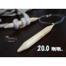 ไม้นิตติ้งวงกลม ไม้ไผ่ 20mm. ยาว 80cm. สำหรับไหมบิ๊กลูป big loop หรือ loopy mango yarn
