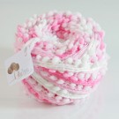 ไหมตาข่ายไข่มุก ขาว-ชมพูอ่อน-ชมพูอมแดง