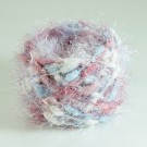 ไหมพรมปอมปอม วิ๊งค์ ขาว-ฟ้า-แดงกะปิอ่อน-เข้ม แซม ฟ้าอมม่วง