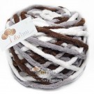 ไหมพรมอูด้ง สีขาว/เทา/น้ำตาล (White/Gray/Brown)