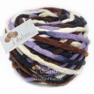 ไหมพรมอูด้ง สีขาวครีม/น้ำตาล/ม่วงเทา/ดำ (Cream/Brown/VioletGray/Black)
