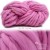 ไหมพรมเกาหลี บิ๊กลูป (Korean Big Loop) สีชมพูกุหลาบอมม่วง (Pink Rose shade purple)