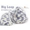 หมวกเกาหลี ด้วยไหมพรมเกาหลี บิ๊กลูป (Korean Big Loop) สีขาว-เทา (White-Gray)